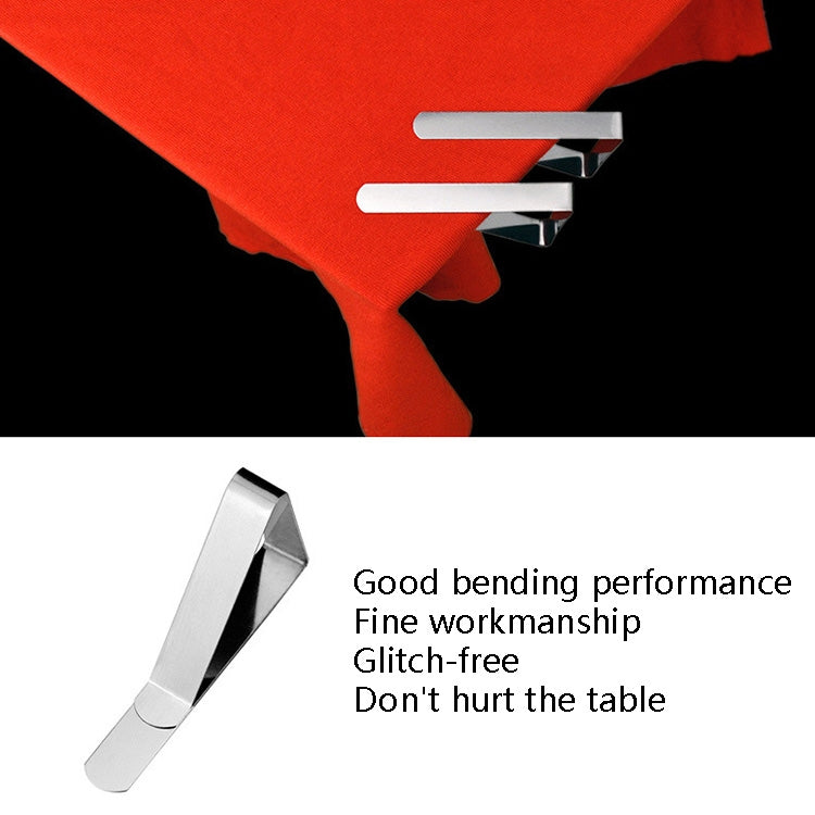 30 PCS Stainless Steel Tablecloth Clip Triangle Table Clamp Picnic Flexible Clip