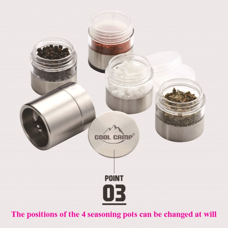 COOL CAMP CF-601 Outdoor Portable Barbecue Picnic Seasoning Bottle Set with Grinder,