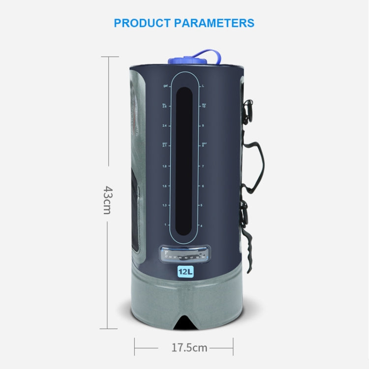 AFISHTOUR FW2078 12L Outdoor Bath Water Storage Bag Portable Camping Bath Bag