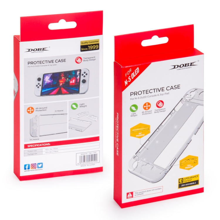 DOBE Game Handle Transparent Crystal Case TPU Protective Cover For Switch OLED Console