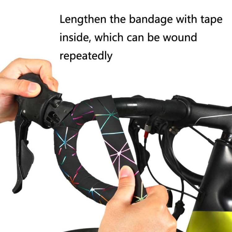 1 Pair WEST BIKING YP0804059 Road Bike Color Line Bar Belt PU Non-Slip Riding Bar Belt