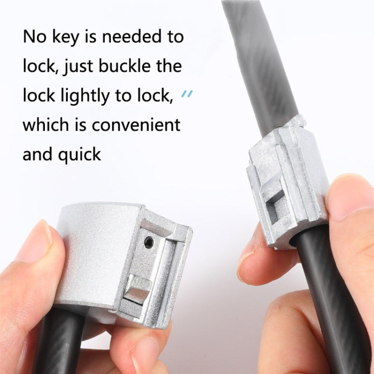 WEST BIKING YP0705066 Lengthen Steel Cable Lock Motorcycle Mountain Bike Bicycle Anti-Theft Lock