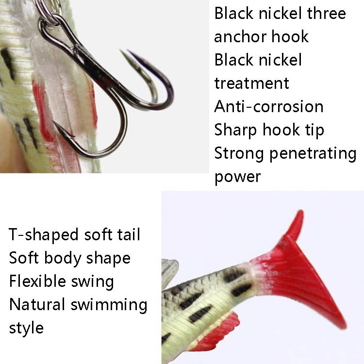 5 PCS Fish-Bait Road Sub-Bait Lead Fish With Single Hook And Three Anchor Hook Bait