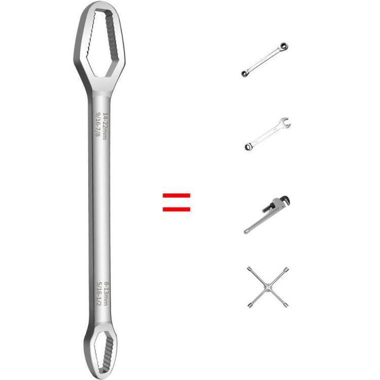 Multi-Function Plum Wrench Open Adjustment Double-Headed Self-Tightening Wrench