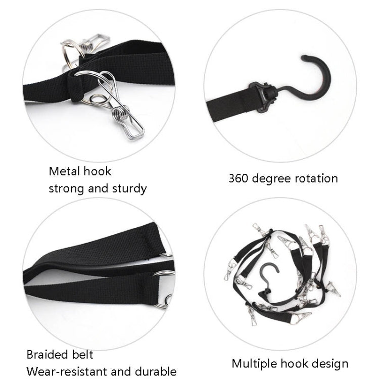 Rotary Hook Wardrobe Cap Clip-Hanging Rope Bedroom Home Storage Clothes Door Back Rogue