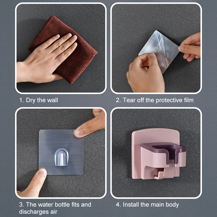 Bathroom Hair Dryer Storage Rack Wall-Mounted Shelf