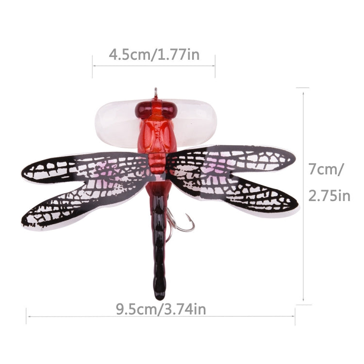QT01 7cm / 6g Flying Fishing Bait Long Hook Bionic Dragonfly Bait