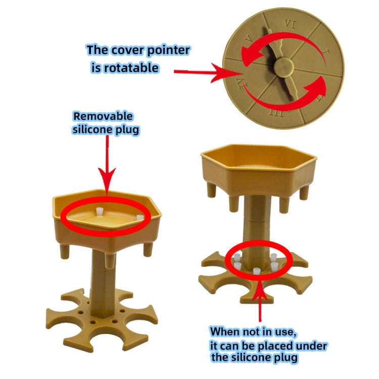 6 Cups Wine Dispenser Automatic Diversion Wine Pourer With Game Turntable, Style: