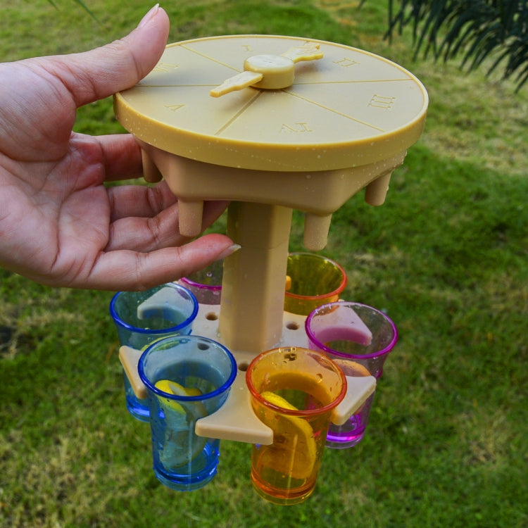 6 Cups Wine Dispenser Automatic Diversion Wine Pourer With Game Turntable, Style: