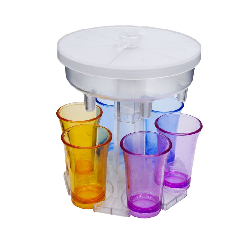 6 Cups Wine Dispenser Automatic Diversion Wine Pourer With Game Turntable, Style: