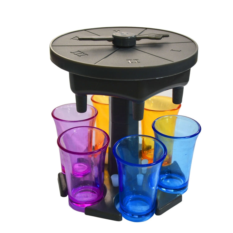 6 Cups Wine Dispenser Automatic Diversion Wine Pourer With Game Turntable, Style: