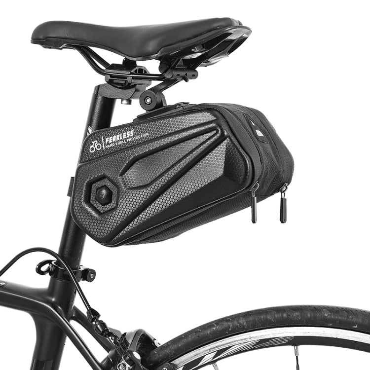 WEST BIKING Large Capacity 2.6L Bicycle Tail Bag Hard Shell Saddle Bag Adjustable Bracket Seat Cushion Tail Bag