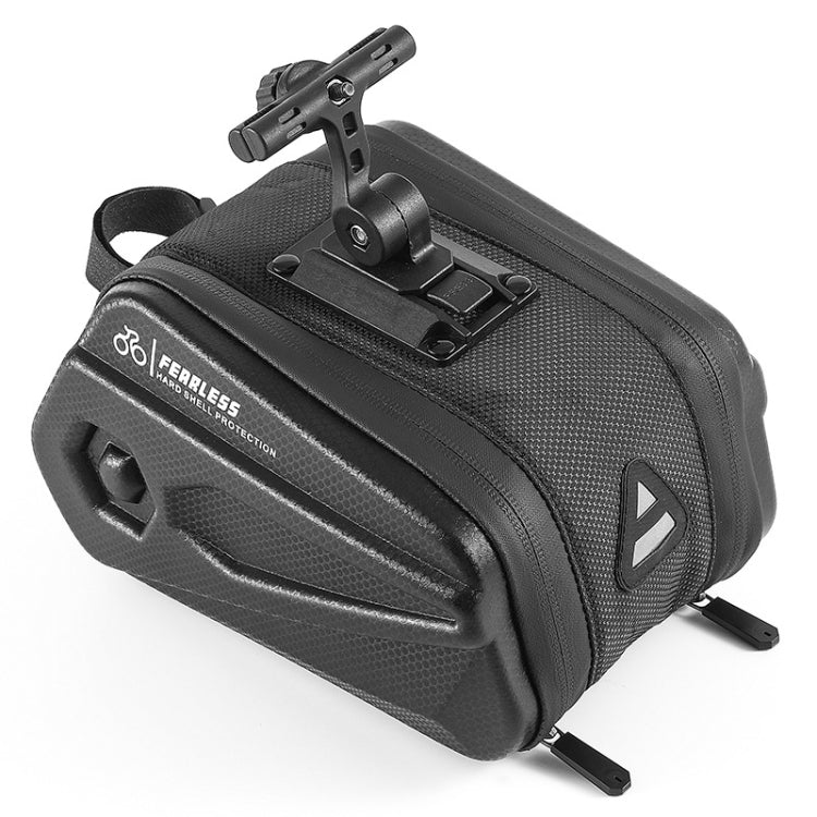 WEST BIKING Large Capacity 2.6L Bicycle Tail Bag Hard Shell Saddle Bag Adjustable Bracket Seat Cushion Tail Bag