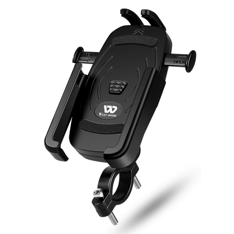 WEST BIKING  Bike Mobile Phone Holder Aluminum 360 Rotatable Electric Bike Scooter Motorcycle Phone Stand,Style: