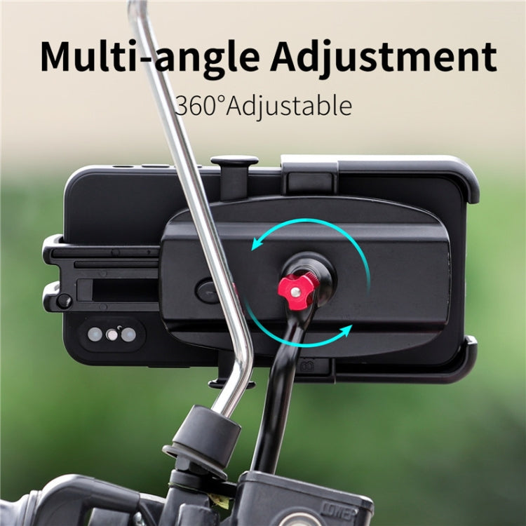 WEST BIKING  Bike Mobile Phone Holder Aluminum 360 Rotatable Electric Bike Scooter Motorcycle Phone Stand,Style: