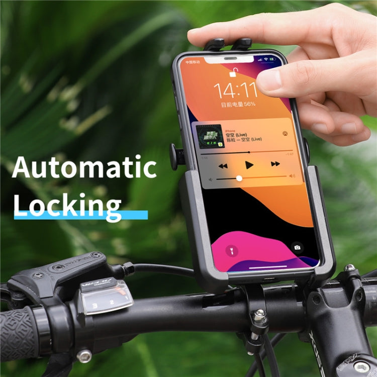 WEST BIKING  Bike Mobile Phone Holder Aluminum 360 Rotatable Electric Bike Scooter Motorcycle Phone Stand,Style: