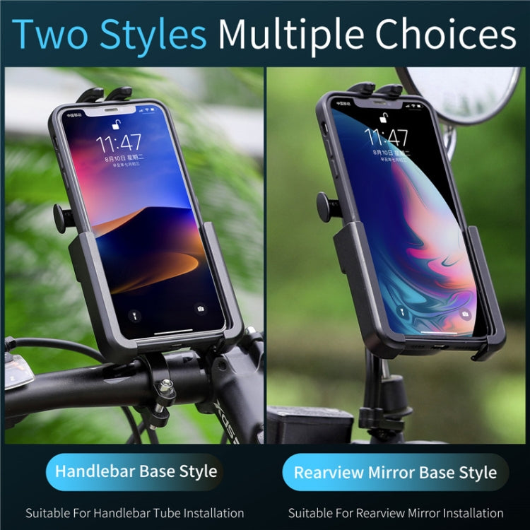 WEST BIKING  Bike Mobile Phone Holder Aluminum 360 Rotatable Electric Bike Scooter Motorcycle Phone Stand,Style: