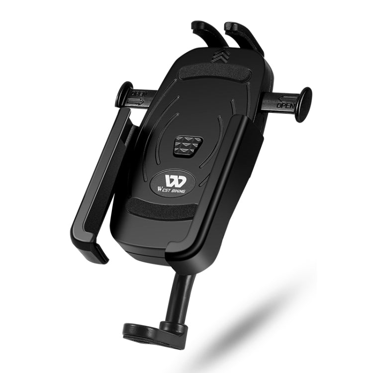 WEST BIKING  Bike Mobile Phone Holder Aluminum 360 Rotatable Electric Bike Scooter Motorcycle Phone Stand,Style: