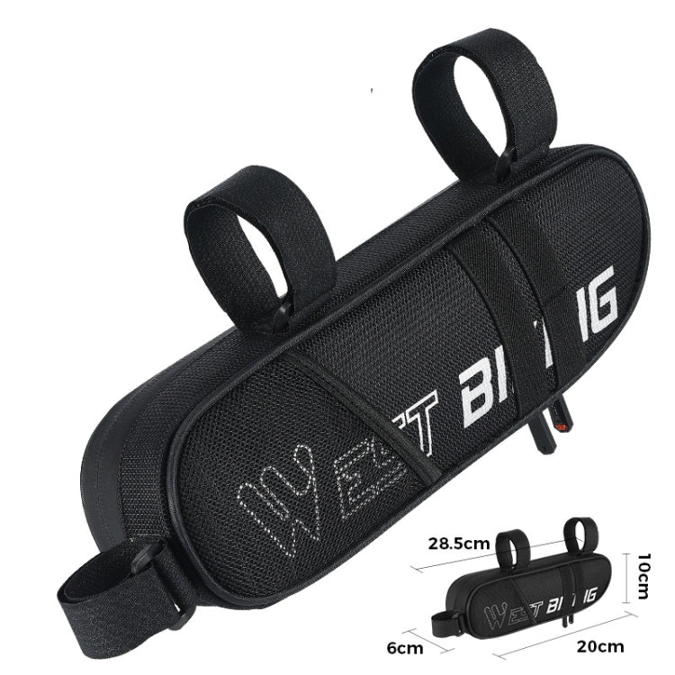 WEST BIKING Bicycle Triangle Reflective Bag Large Capacity Cycling Bag Horizontal Beam Bag Anti-Splashing Road Car Bag