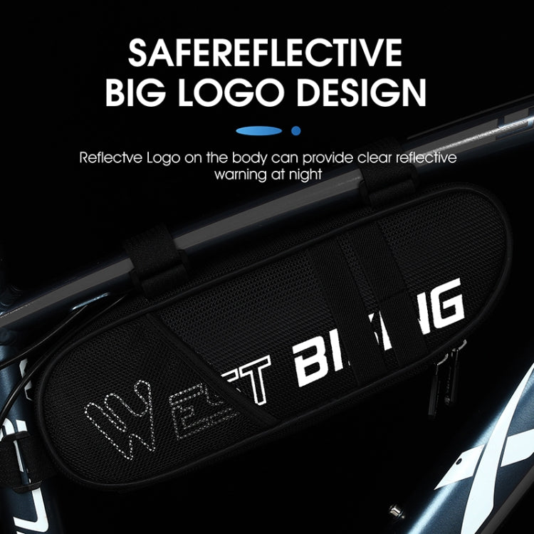WEST BIKING Bicycle Triangle Reflective Bag Large Capacity Cycling Bag Horizontal Beam Bag Anti-Splashing Road Car Bag