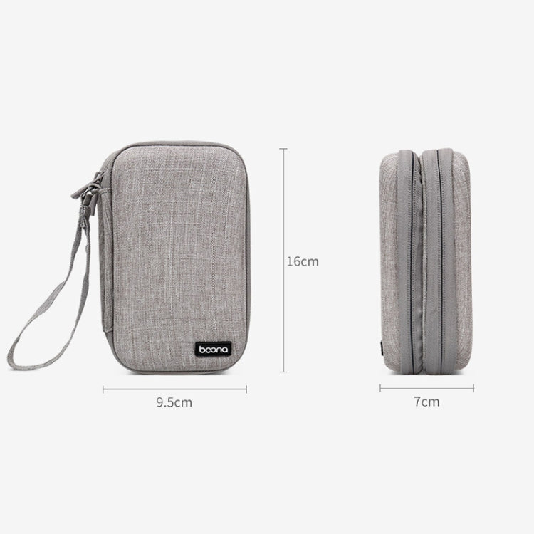 Baona BN-F027 Double-Layer Mobile Hard Disk Storage Bag EVA Hard Shell Hard Disk Protective Cover