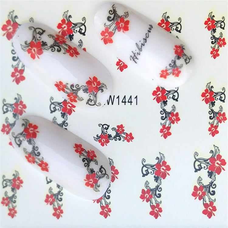 10 PCS Summer Colorful Nail Sticker Water Transfer Nail Decorations