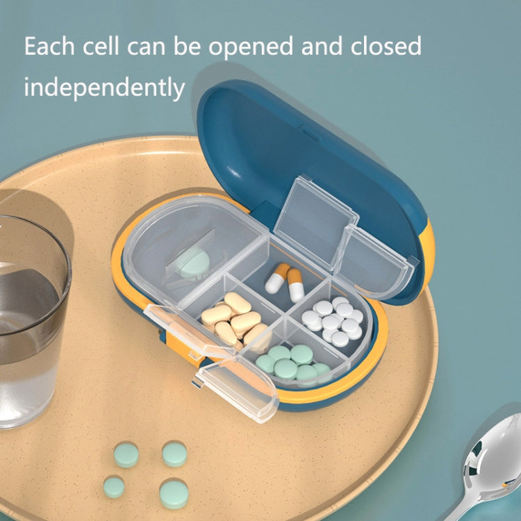 HW073 Portable Cut Medicine Large-capacity Pill Box Compartment Sealed Small Pill Box