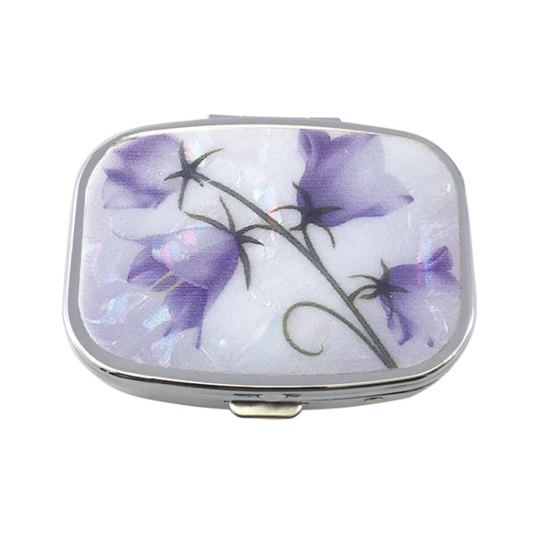 2 PCS Y10336 Two-Compartment Metal Portable Pill Box