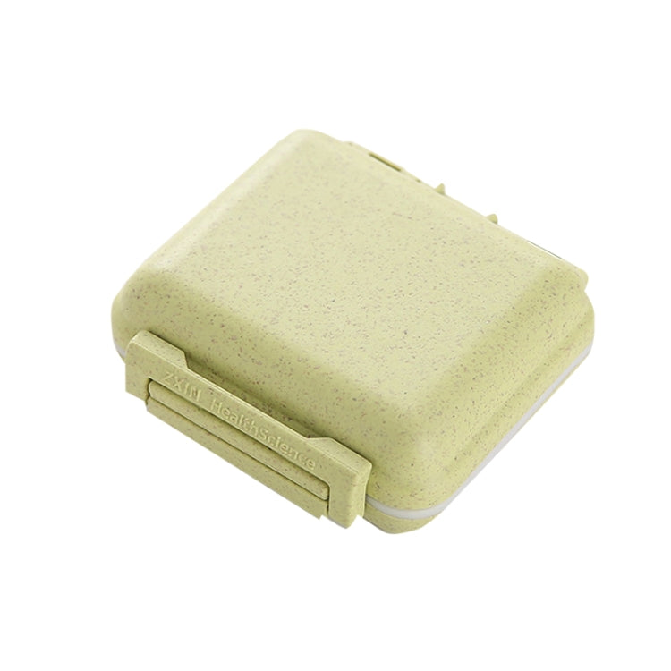 JS0018 Wheat Portable Sealed Pill Box with 6 Compartments For Pill Health Care Box