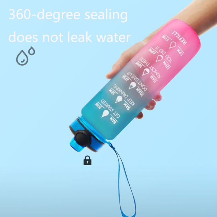 1L Tritan Plastic Gradient Color Cup Outdoor Large Capacity Sports Kettle