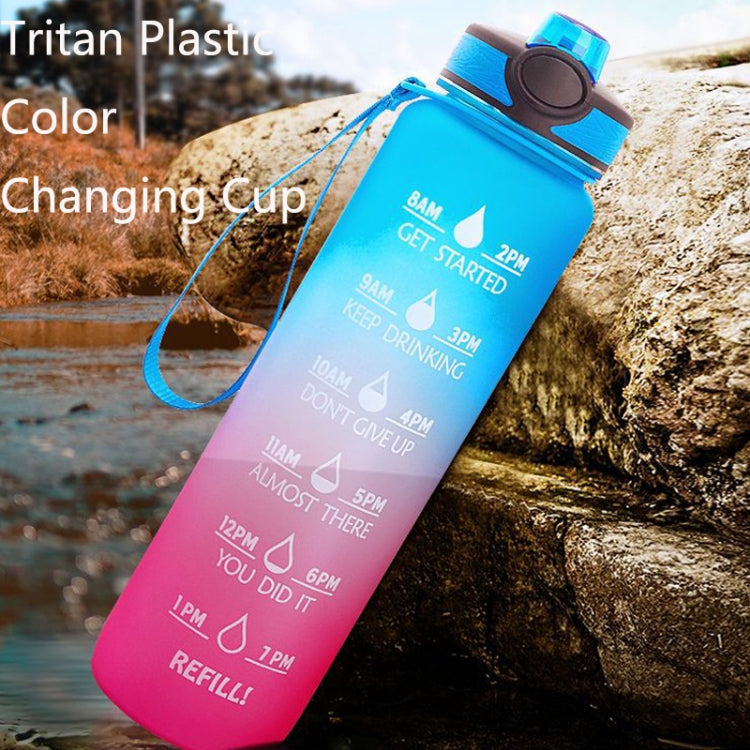 1L Tritan Plastic Gradient Color Cup Outdoor Large Capacity Sports Kettle
