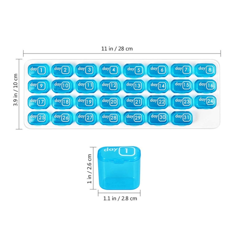 S-015 31 Grid Keyboard Type Plastic Pill Box