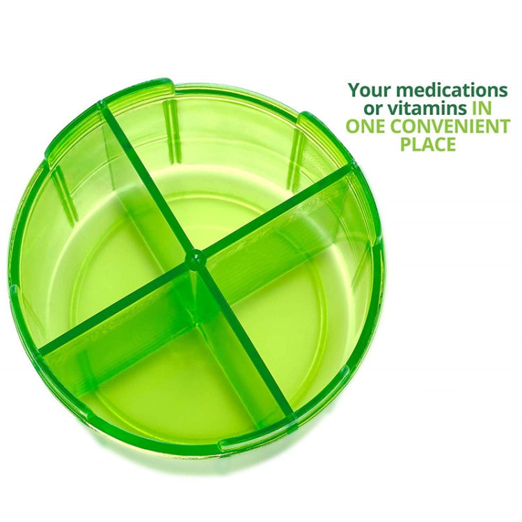 S-052 Round Transparent Plastic Pill Box Storage Box