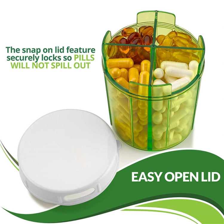 S-052 Round Transparent Plastic Pill Box Storage Box