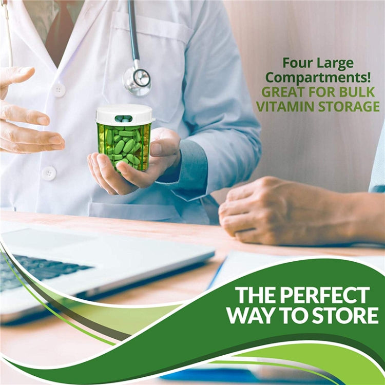 S-052 Round Transparent Plastic Pill Box Storage Box