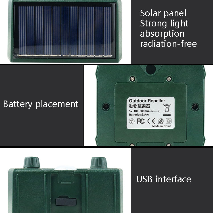 Electronic Rodent Repeller Ultrasonic Outdoor Animal Repeller