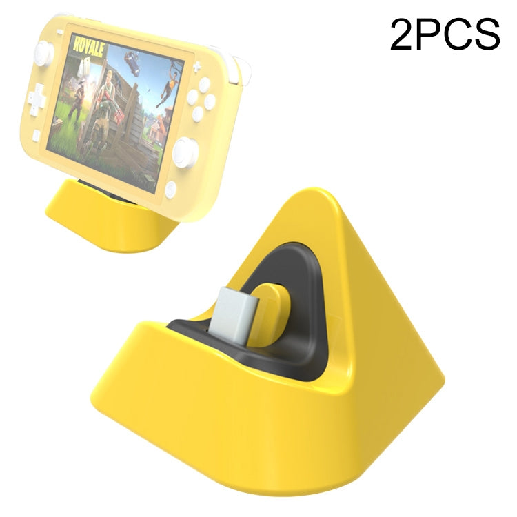 2 PCS DOBE TNS-19062 Host Charging Bottom Portable Triangle Game Console Charger For Switch / Lite