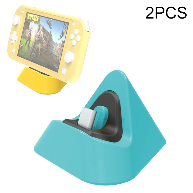 2 PCS DOBE TNS-19062 Host Charging Bottom Portable Triangle Game Console Charger For Switch / Lite