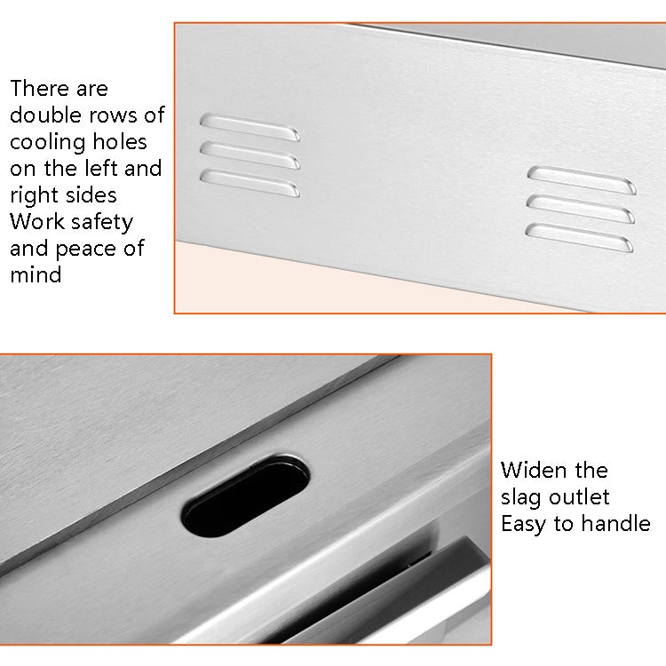 Fuyi Commercial Desktop Electric Stove Stainless Steel Body Cast Iron Skewers Pancake Electric Griddle, EU Plug