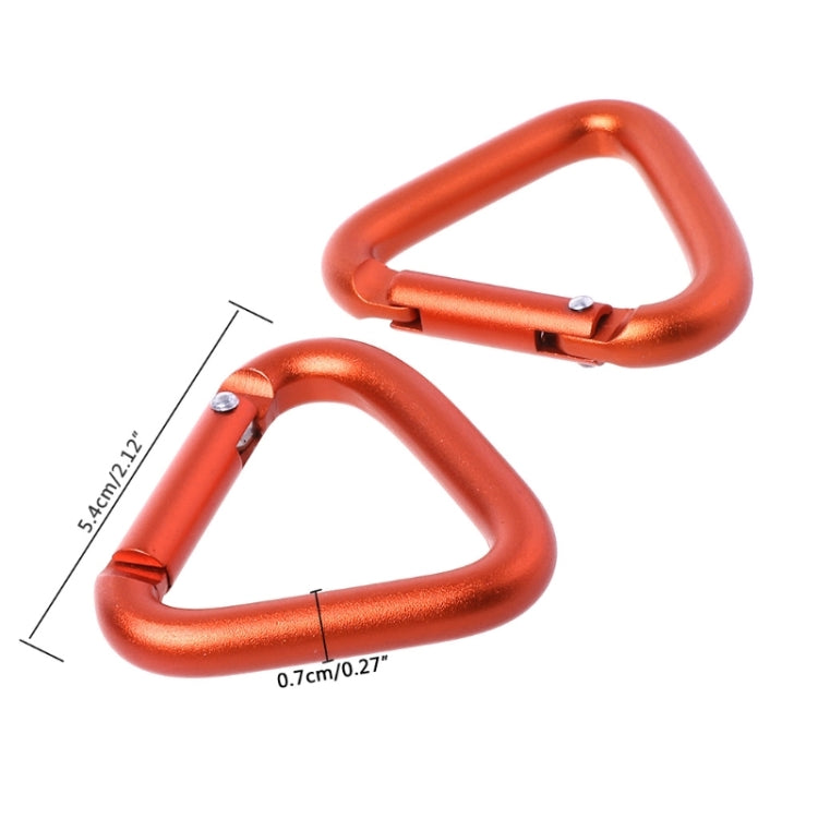 2PCS Triangle Carabiner Outdoor Camping Hiking Keychain Snap Clip Hook Kettle Buckle Carabiner Accessories