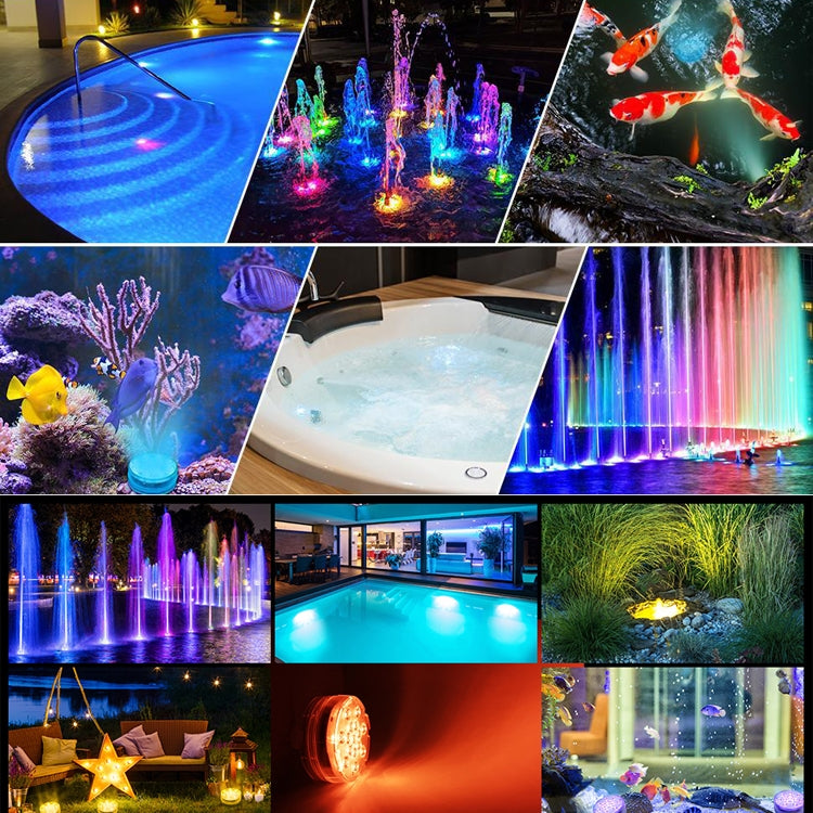 15 LEDs RF Remote Control Diving Light Magnetic Waterproof Pool Lamp, Spec: