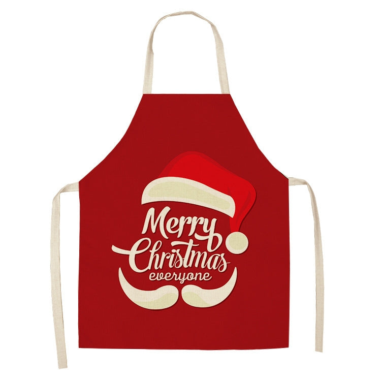 Fabric Linen Cleaning Apron Christmas Party Decoration Apron