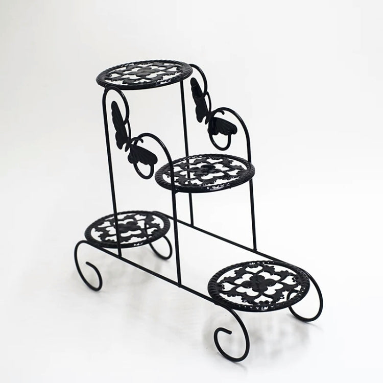 Mini Wrought Iron Multi-function Flower Pot Flower Stand for Office Desktop Sill Balcony