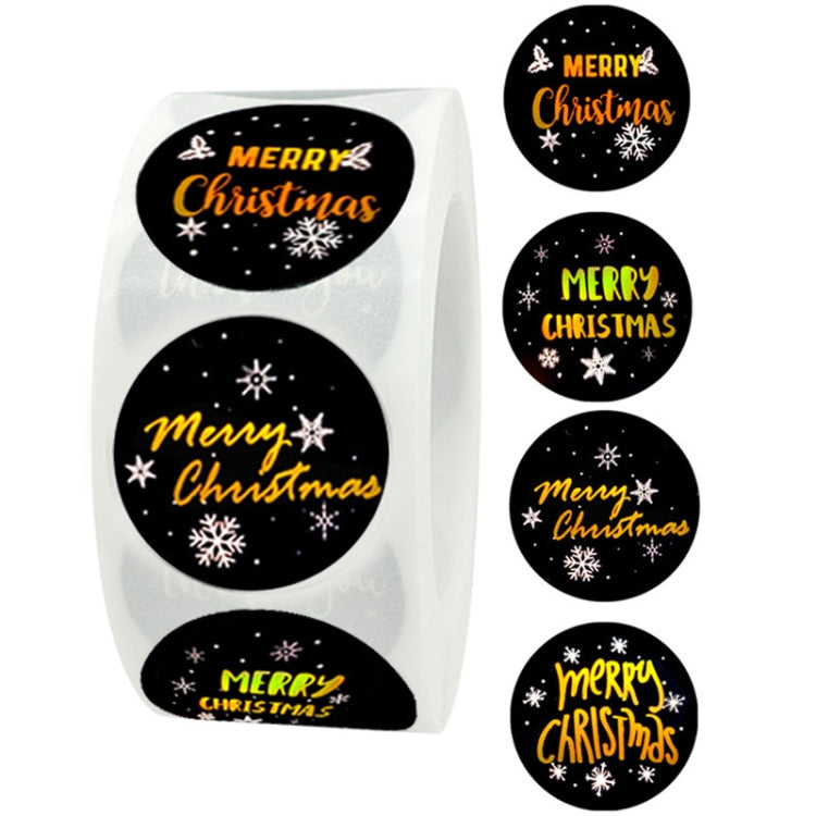 F06 Black Hot Stamping Christmas Gift Decoration Sticker Label