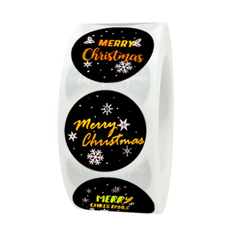 F06 Black Hot Stamping Christmas Gift Decoration Sticker Label