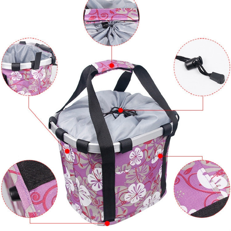 Bicycle Front Bag Basket Aluminum Alloy Foldable Basket