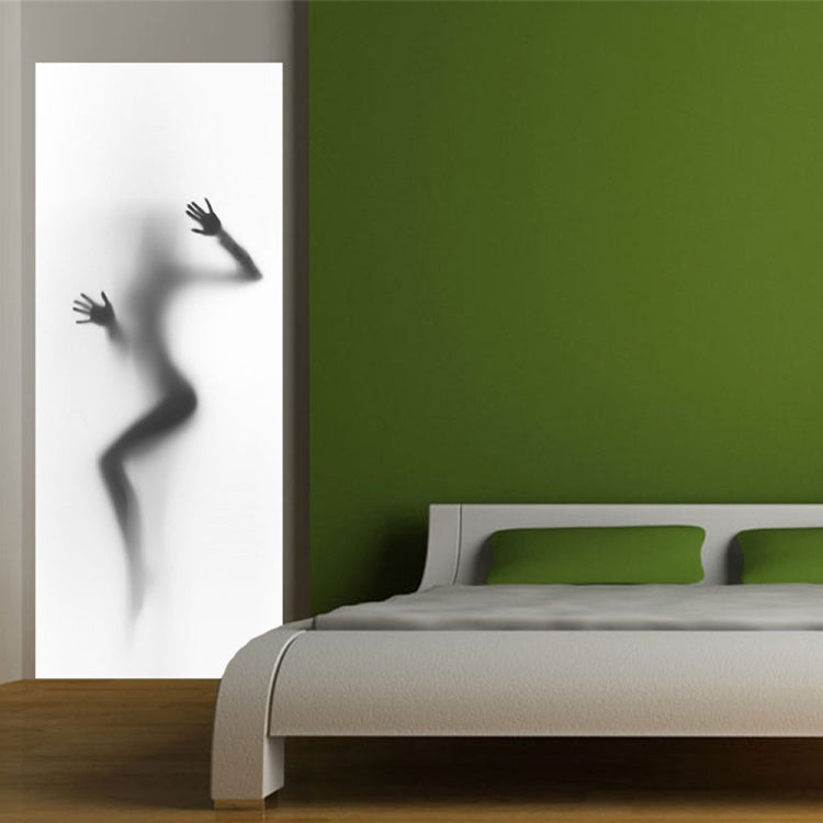 2 PCS/Set Silhouette Door Art Decor Home Creative DIY 3D Door Stickers Pattern for Wall Room Home Door Decor Decoration