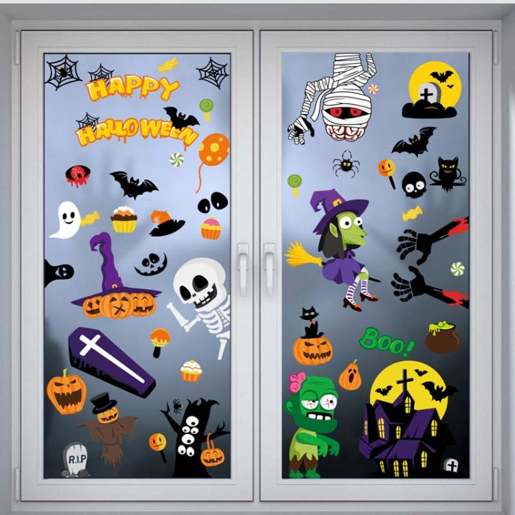 1 Sets SQ629 Halloween Electrostatic Window Stickers Party Decoration Glass Window Wall Double-Sided Stickers, Specification: 20x30cm