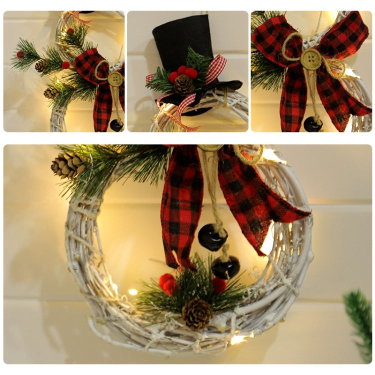 Christmas Vine Ring With Lights Pendant Christmas Tree Garland Home Decoration Props