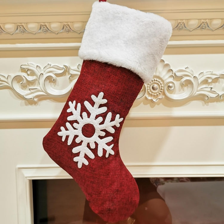 Embroidered Christmas Stocking Pendant Candy Gift Bag